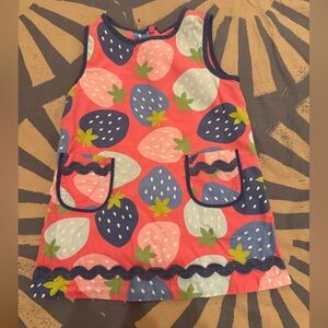 Mini boden strawberry dress 18-24mo